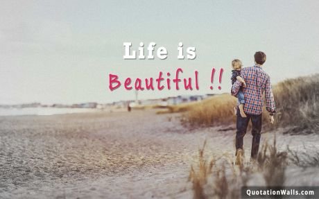 Life quote desktop: Life is beautiful.