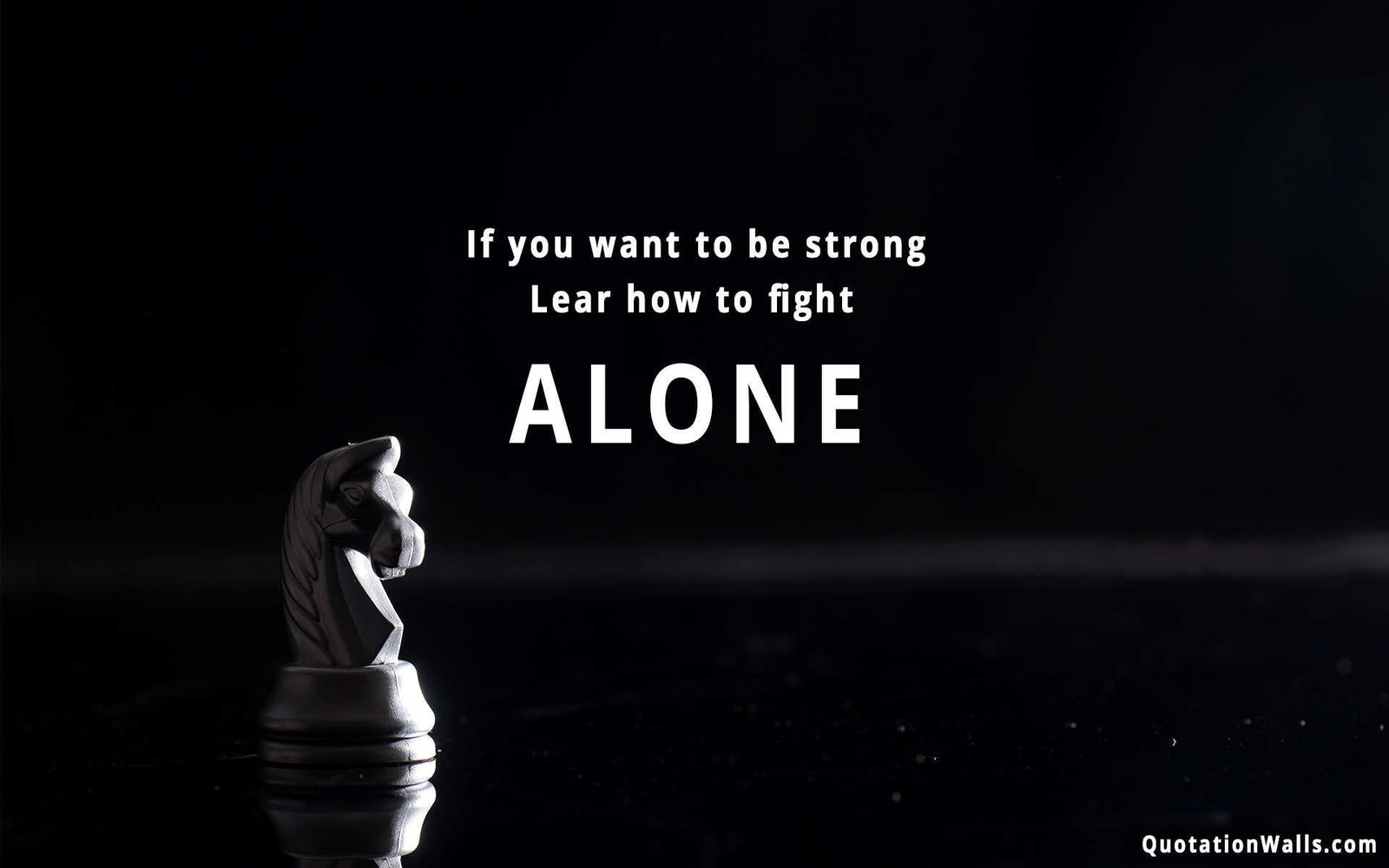 Fight Alone Motivational Wallpaper for