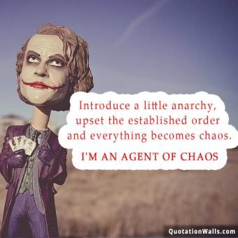 Attitude quotes: Joker Agent Of Chaos Instagram Pic