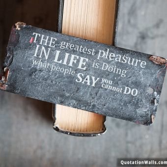 Life quotes: Greatest Pleasure In Life Instagram Pic