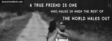 Life quotes: True Friend Forever Facebook Cover Photo