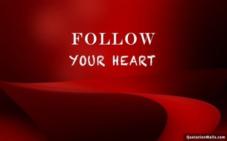 Love quotes: Follow Your Heart Wallpaper For Mobile