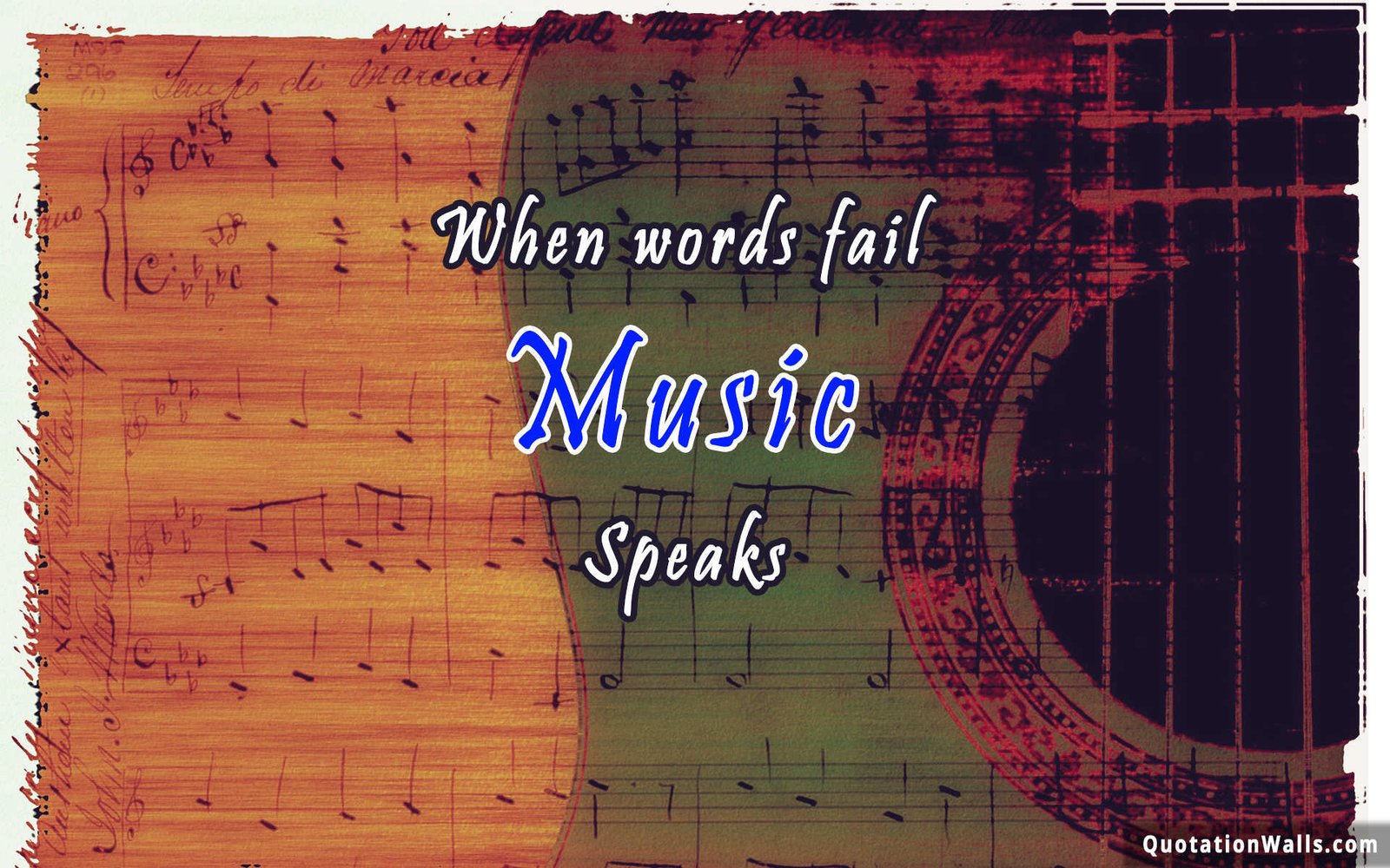 Music Speaks Love Wallpaper for Desktop - QuotationWalls