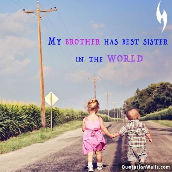Love quotes: My Brother Has Best Sister Whatsapp DP