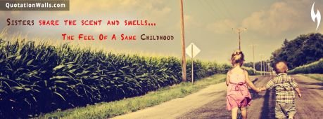 Love quotes: Sisters Feel The Same Facebook Cover Photo