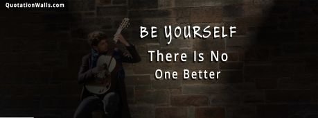 Motivational quote cover: Be yourself there is no one better