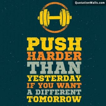 Motivational quotes: Push Harder Instagram Pic