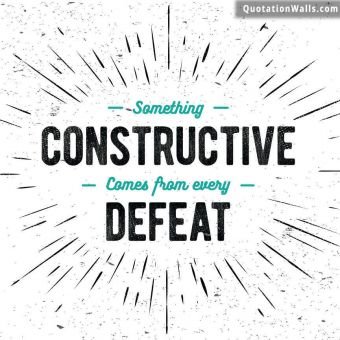 Motivational quotes: Learn From Defeat Instagram Pic